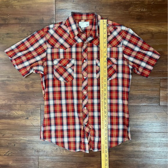 Vintage Wrangler Wrancher Pearl Snap Western Button Up Size M - Picture 4 of 5